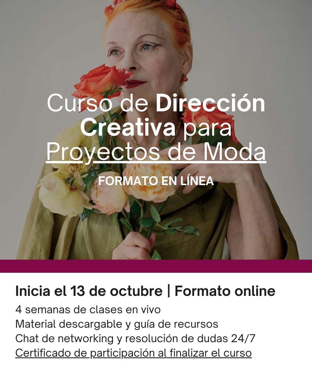 Curso de Dirección Creativa para Proyectos de Moda (ONLINE)