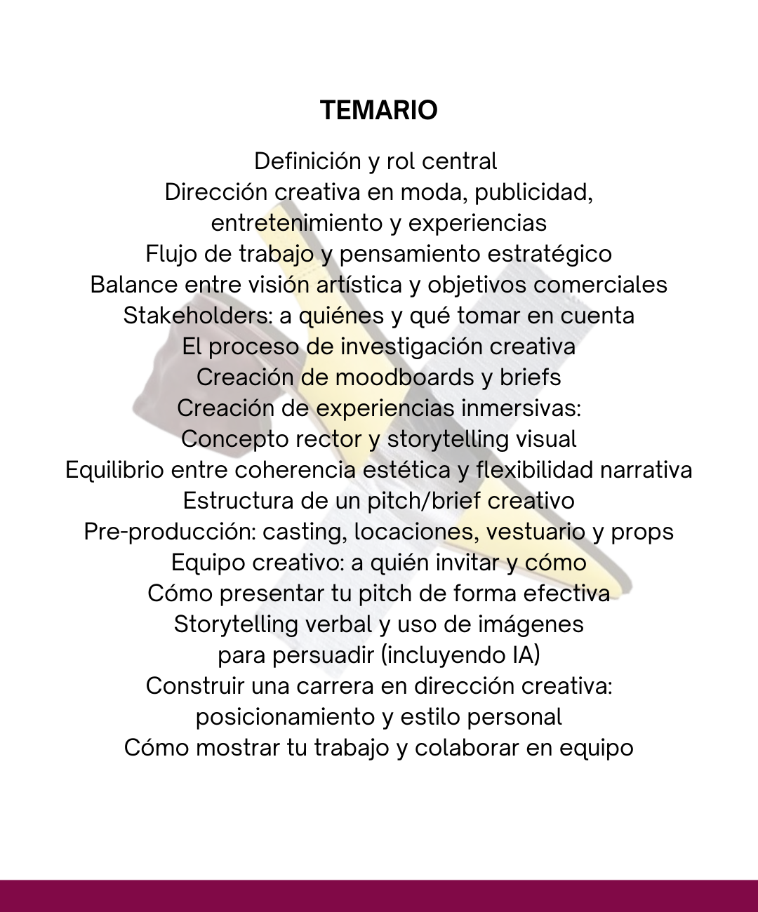 Curso de Dirección Creativa para Proyectos de Moda (ONLINE)