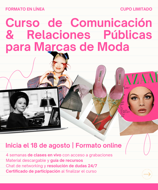 Curso de Comunicación y Relaciones Públicas para Marcas de Moda (ONLINE)