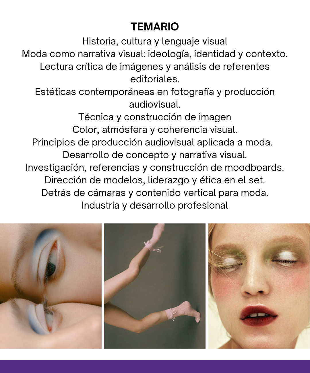 Fundamentos de la Fotografía y Producción Audiovisual de Moda