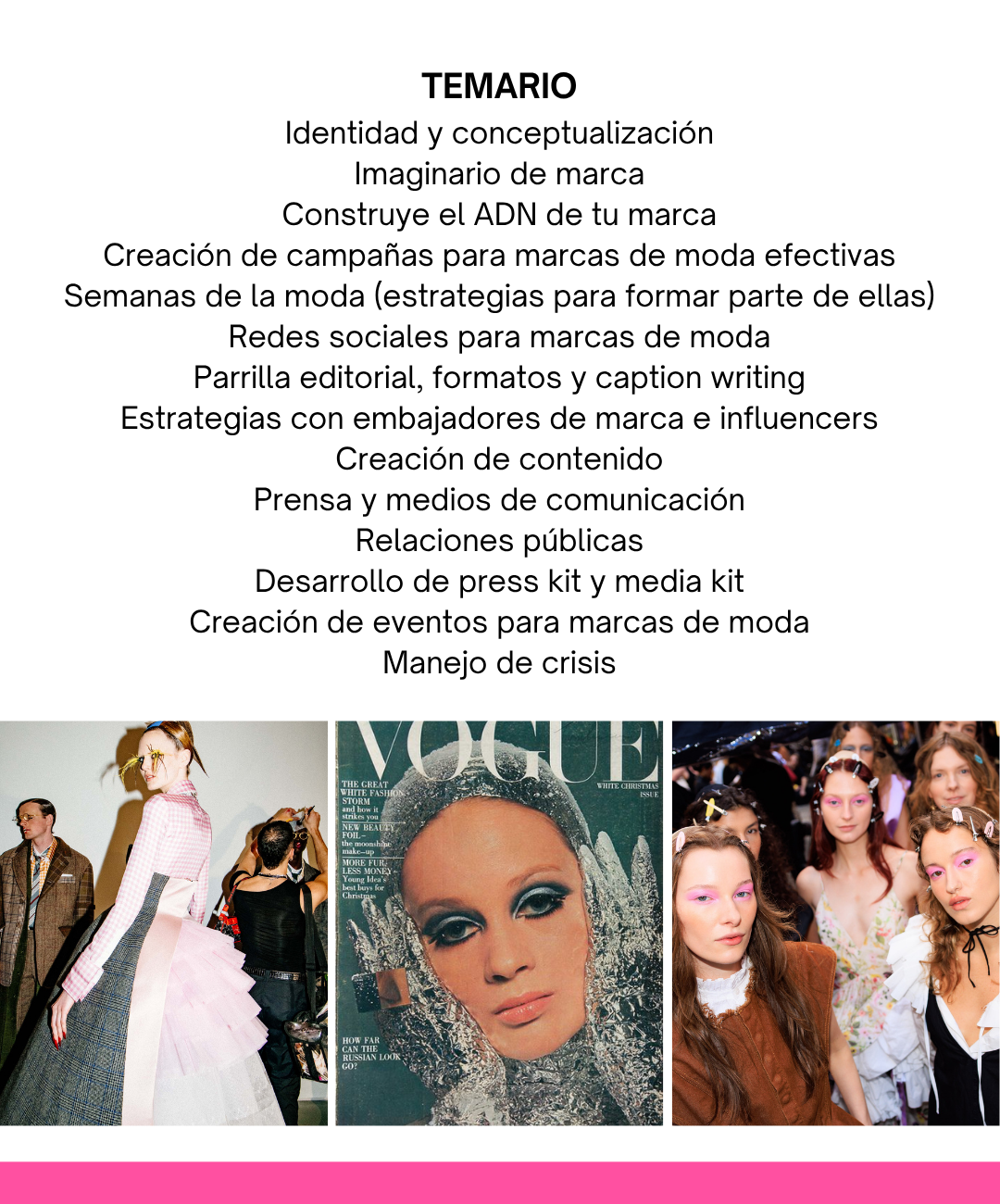 Curso de Comunicación y Relaciones Públicas para Marcas de Moda (ONLINE)